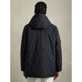 Reiss Lucan Hooded Zip-Through Padded Jacket in Navy