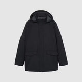 Reiss Lucan Hooded Zip-Through Padded Jacket in Navy
