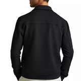 Reiss Medina Interlock Full Zip Jacket In Navy Blue