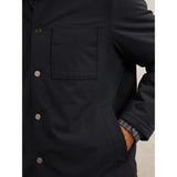 Reiss Parker Lightly-Padded Patch-Pocket Overshirt in Navy