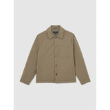 Reiss Parker Lightly-Padded Patch-Pocket Overshirt in Olive Green