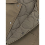 Reiss Parker Lightly-Padded Patch-Pocket Overshirt in Olive Green