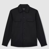 Reiss Peshi Twin-Pocket Button-Through Overshirt In Navy