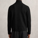 Reiss Roberto Four-Pocket Zip-Through Cardigan in Black