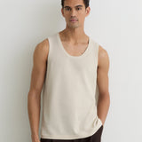 Reiss Textured Sleeveless Vest Off White