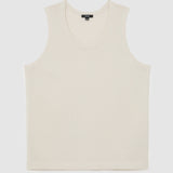 Reiss Textured Sleeveless Vest Off White