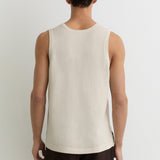 Reiss Textured Sleeveless Vest Off White