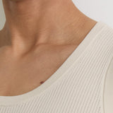 Reiss Textured Sleeveless Vest Off White