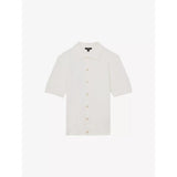Reiss Thames Textured Knitted Shirt In White