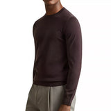 Reiss Wessex Crew Merino Wool Jumper in Dark Bordeaux