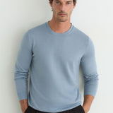 Reiss Wessex Merino Wool Crew-Neck Jumper In Armour Blue
