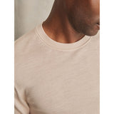 Reiss Wessex Merino Wool Crew Neck Jumper in Beige