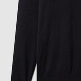 Reiss Wessex Merino Wool Crew Neck Jumper in Navy