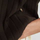 Reiss Zip Through Cardigan In Chocolate