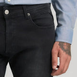 Replay Grover Straight-fit Jeans In Dark Grey