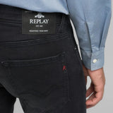 Replay Grover Straight-fit Jeans In Dark Grey
