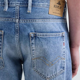 Replay Grover Straight-fit Jeans In Medium Blue