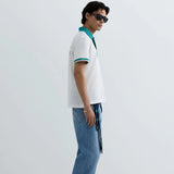 Replay Monte Carlo Country Club Collection Pique Polo Shirt With Print Gardenia