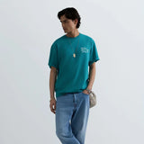 Replay Monte Carlo Country Club Collection T-Shirt with Branded Tennis Print In Emerald