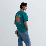 Replay Monte Carlo Country Club Collection T-Shirt with Branded Tennis Print In Emerald