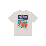 Replay Monte Carlo Country Club Collection T-Shirt with Branded Tennis Print in Off-white