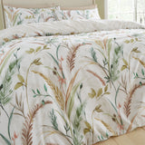 RHS Ornamental Grasses 200 Thread Count Cotton Reversible Double Duvet Cover Set with Pillowcases Natural