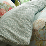RHS Rose Garden 200 Thread Count Cotton Reversible Super King Duvet Cover Set with Pillowcases Green