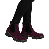 Rieker Chunky Elasticated Women's Chelsea Boots in Purple