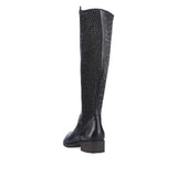 Rieker Knee High Stretch Boot In Black