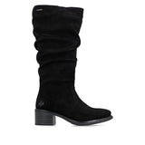 Rieker Ruched Knee High Boot In Black
