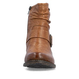 Rieker Ruched Mid Boot In Brown