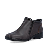 Rieker Zip Low Ankle Boot In Brown