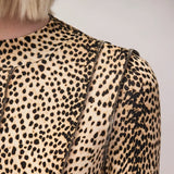 Ro&Zo Animal Print Seam Detail Dress