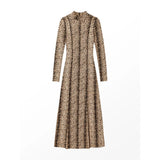Ro&Zo Animal Print Seam Detail Dress