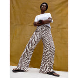 Ro&Zo Brown Zebra Print Trousers