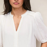 Ro&Zo Cheesecloth Frill-Detail Mini Dress In Ivory