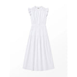 Ro&Zo Cotton Frill Sleeve Dress In White