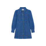 Ro&Zo Denim Zip Front Mini Dress