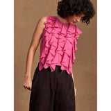 Ro&Zo Frill Front Top in Pink