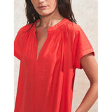 Ro&Zo Gathered-Detail Short Dress In Red