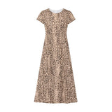 Ro&Zo Leopard Print Seam Detail Midi Dress