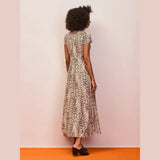 Ro&Zo Leopard Print Seam Detail Midi Dress