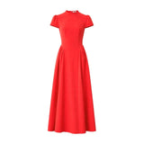 Ro&Zo Mariam Cap Sleeve Maxi Dress In Red