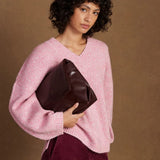 Ro&Zo Marl Knit Jumper In Pink