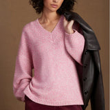 Ro&Zo Marl Knit Jumper In Pink