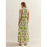 Ro&Zo Mosaic Printed Dress In Green