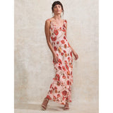 Ro&Zo Poppy-Print Ruffle-Detail Dress In Rosie Pink