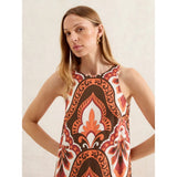Ro&Zo Tile-Print Maxi Dress