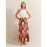 Ro&Zo Tile Printed Maxi Skirt