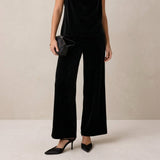 Ro&Zo Velvet Balloon Trousers Black